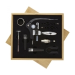 Set de 9 accessoires personnalisés pour le vin Set Gran Reserva couleur bois clair deuxième vue