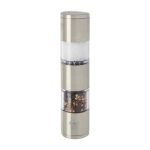 Moulin à poivre et sel à double extrémité Épices Grinder couleur argenté vue impression avec logo 2