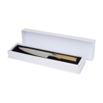 Couteau de chef en acier inoxydable avec manche en bambou Chef couleur bois clair deuxième vue