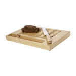Planche avec couteau et design pour miettes Ramasse miettes couleur bois clair