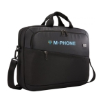Sacoche élégante pour ordinateur 15,6” avec organisateur Case Logic® couleur noir vue impression transfert
