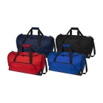 Sac de voyage publicitaire en plastique recyclé en couleur Sport couleur bleu marine deuxième vue en couleurs