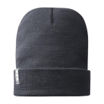Bonnet écologique et publicitaire pour entreprises Elevate™ Hale couleur gris foncé deuxième vue frontale