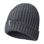 Bonnet en coton biologique avec revers plié Elevate™ Ives couleur gris foncé