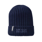 Bonnet en coton biologique avec revers plié Elevate™ Ives avec zone d'impression