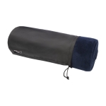 Couverture en polaire RPET très douce avec housse 240 g/m² Soft couleur bleu foncé