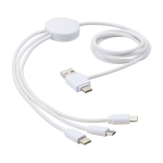 Câble de charge publicitaire muli-connection Antibacterial couleur blanc