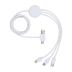 Câble de charge publicitaire muli-connection Antibacterial couleur blanc deuxième vue arrière