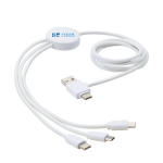 Câble de charge publicitaire muli-connection Antibacterial avec zone d'impression
