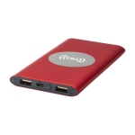 Batterie externe avec indicateur de batterie 8.000 mAh Chargepad Pro couleur rouge deuxième vue