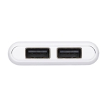 Power Bank de poche de 5.000 mAh avec deux ports USB Heroe couleur blanc vue détail 1