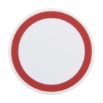 Socle de recharge sans fil rond avec une touche de couleur ColorRound couleur rouge deuxième vue frontale