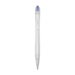 Stylo translucides recyclés avec encre bleue Marksman® Honhua couleur bleu roi
