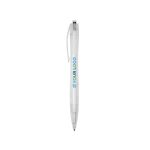 Stylo translucides recyclés avec encre bleue Marksman® Honhua avec zone d'impression