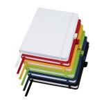 Carnet recyclé d'entreprise A5 avec pages lignées Marksman® Honhua couleur blanc deuxième vue en couleurs