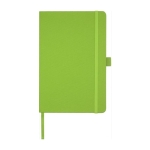 Carnet recyclé d'entreprise A5 avec pages lignées Marksman® Honhua couleur vert lime deuxième vue frontale