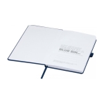 Carnet recyclé d'entreprise A5 avec pages lignées Marksman® Honhua couleur bleu marine troisième vue