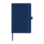 Carnet recyclé d'entreprise A5 avec pages lignées Marksman® Honhua couleur bleu marine deuxième vue frontale