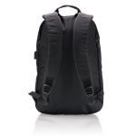 Sac à dos pour ordinateur de 15´´ avec port USB pour powerbank Oslo couleur noir quatrième vue