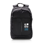 Sac à dos pour ordinateur de 15´´ avec port USB pour powerbank Oslo avec zone d'impression
