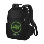 Sacs à dos personnalisés rembourrés pour ordinateur de 15´´ Iconic couleur noir vue impression sérigraphique