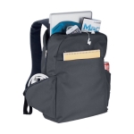 Sacs à dos personnalisés rembourrés pour ordinateur de 15´´ Iconic couleur gris foncé deuxième vue arrière