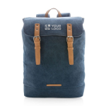 Sac à dos en toile de haute qualité pour ordinateur de 15,6´´ Casual couleur bleu avec zone d'impression