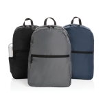 Sac à dos basique fabriqué en matériaux recyclés Scolaire Basic couleur noir vue générale