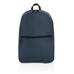 Sac à dos basique fabriqué en matériaux recyclés Scolaire Basic couleur bleu marine troisième vue