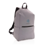 Sac à dos minimaliste de style moderne pour PC de 15,6´´ Minimal couleur gris vue avec logo