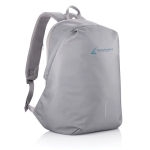 Sac à dos antivol avec poches RFID pour PC de 15,6´´ Bobby Soft couleur gris vue avec logo