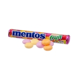 Bonbons emballés individuellement avec logo Mentos Candy Roll Frutas couleur rose