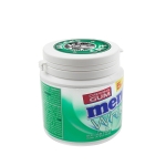 Chewing-gums sans sucre Mentos dans une boîte White Menta Verde couleur blanc