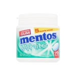 Chewing-gums sans sucre Mentos dans une boîte White Menta Verde couleur blanc