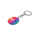 Porte-clé personnalisé par goutte de résine en couleurs Sublim Rond