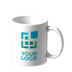 Tasses blanches de 330 ml lavables au lave-vaisselle Sublim White avec zone d'impression