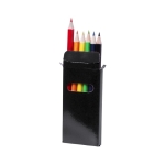 6 crayons de couleur dans boîte personnalisable à coloris vif Pigment couleur noir première vue