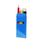 6 crayons de couleur dans boîte personnalisable à coloris vif Pigment couleur bleu première vue