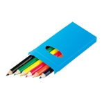 6 crayons de couleur dans boîte personnalisable à coloris vif Pigment couleur bleu