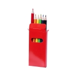 6 crayons de couleur dans boîte personnalisable à coloris vif Pigment couleur rouge première vue