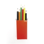 6 crayons de couleur dans boîte personnalisable à coloris vif Pigment couleur rouge troisième vue