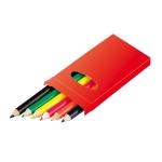 6 crayons de couleur dans boîte personnalisable à coloris vif Pigment couleur rouge