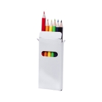 6 crayons de couleur dans boîte personnalisable à coloris vif Pigment couleur blanc première vue