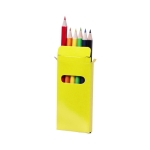 6 crayons de couleur dans boîte personnalisable à coloris vif Pigment couleur jaune première vue