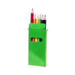 6 crayons de couleur dans boîte personnalisable à coloris vif Pigment couleur vert première vue