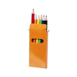6 crayons de couleur dans boîte personnalisable à coloris vif Pigment couleur orange première vue
