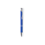 Stylo personnalisé en métal avec caoutchouc encre bleue