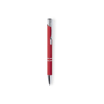 Stylo personnalisé en métal avec caoutchouc encre bleue
