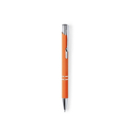 Stylo personnalisé en métal avec caoutchouc encre bleue