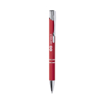 Stylo personnalisé en métal avec caoutchouc encre bleue troisième vue